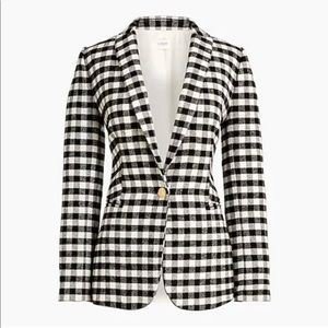 J Crew black buffalo check blazer NWT